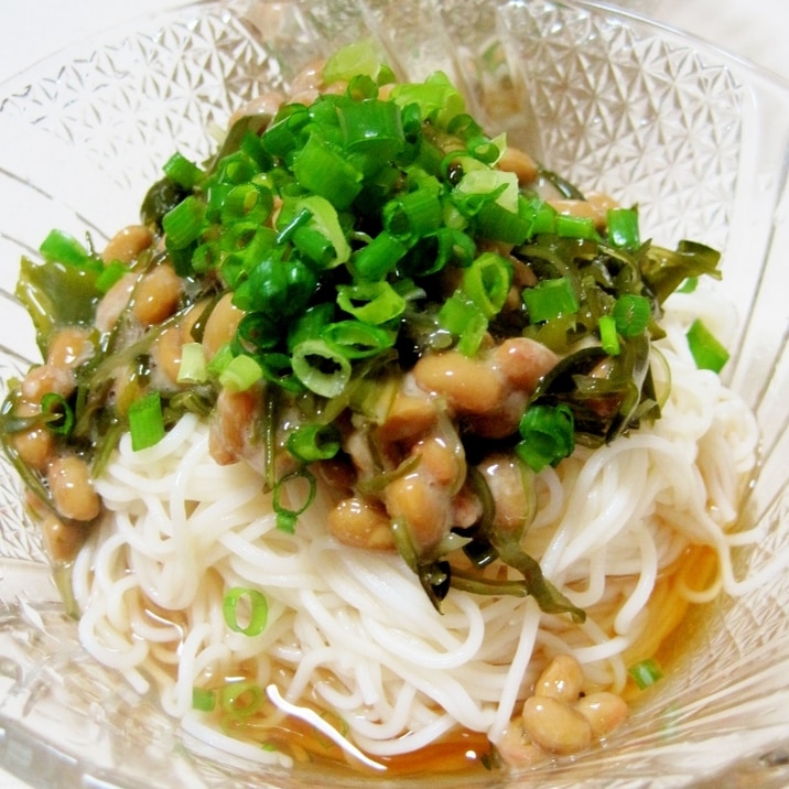 ねばとろ めかぶ納豆そうめん レシピ 作り方 By yamat 楽天レシピ ねばとろ めかぶ納豆そうめん レシピ 作り方 By yamat 楽天レシピ